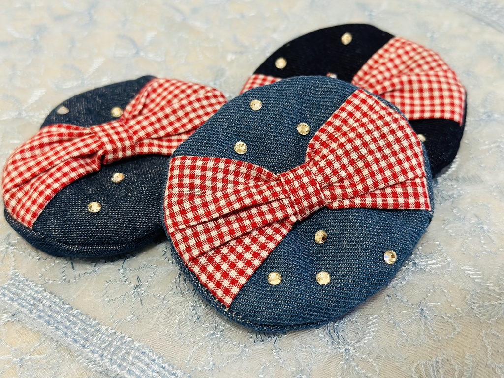 おリボンのベレー帽(キラキラ)