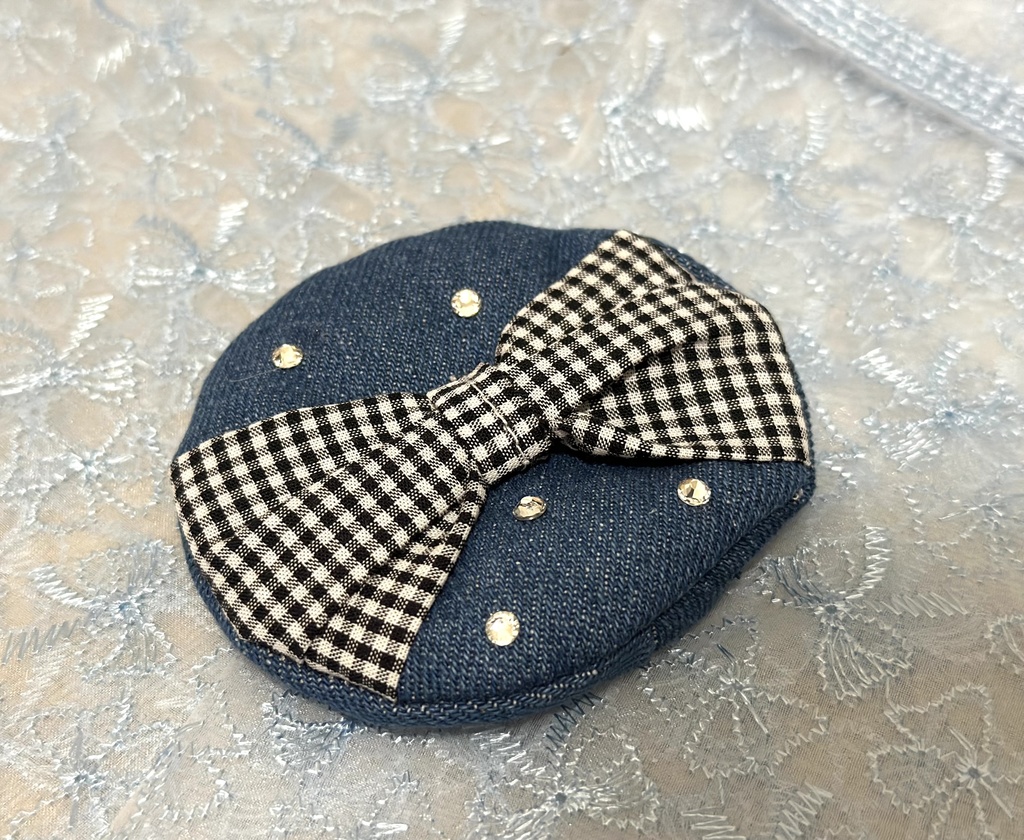 おリボンのベレー帽(キラキラ)