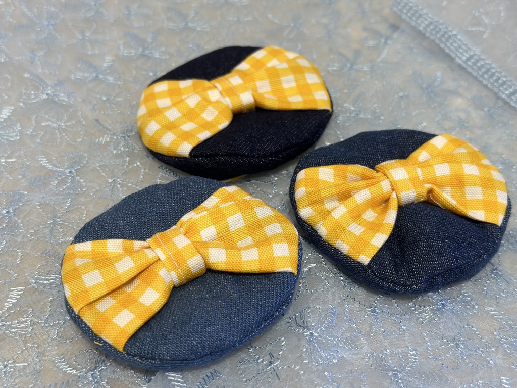 おリボンのベレー帽(イエロー)