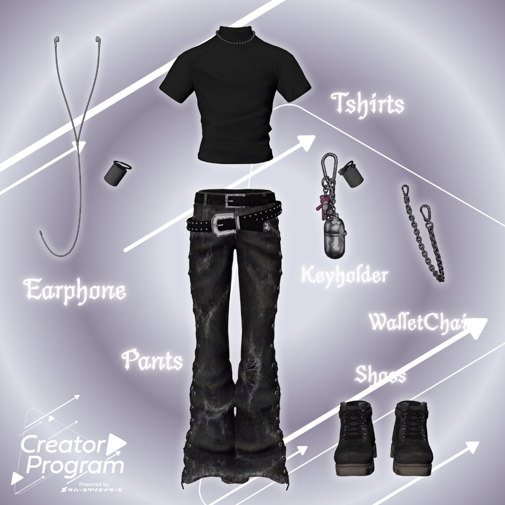 DustyLaceUp Streetwear - VRChat Men's Clothing / CP7