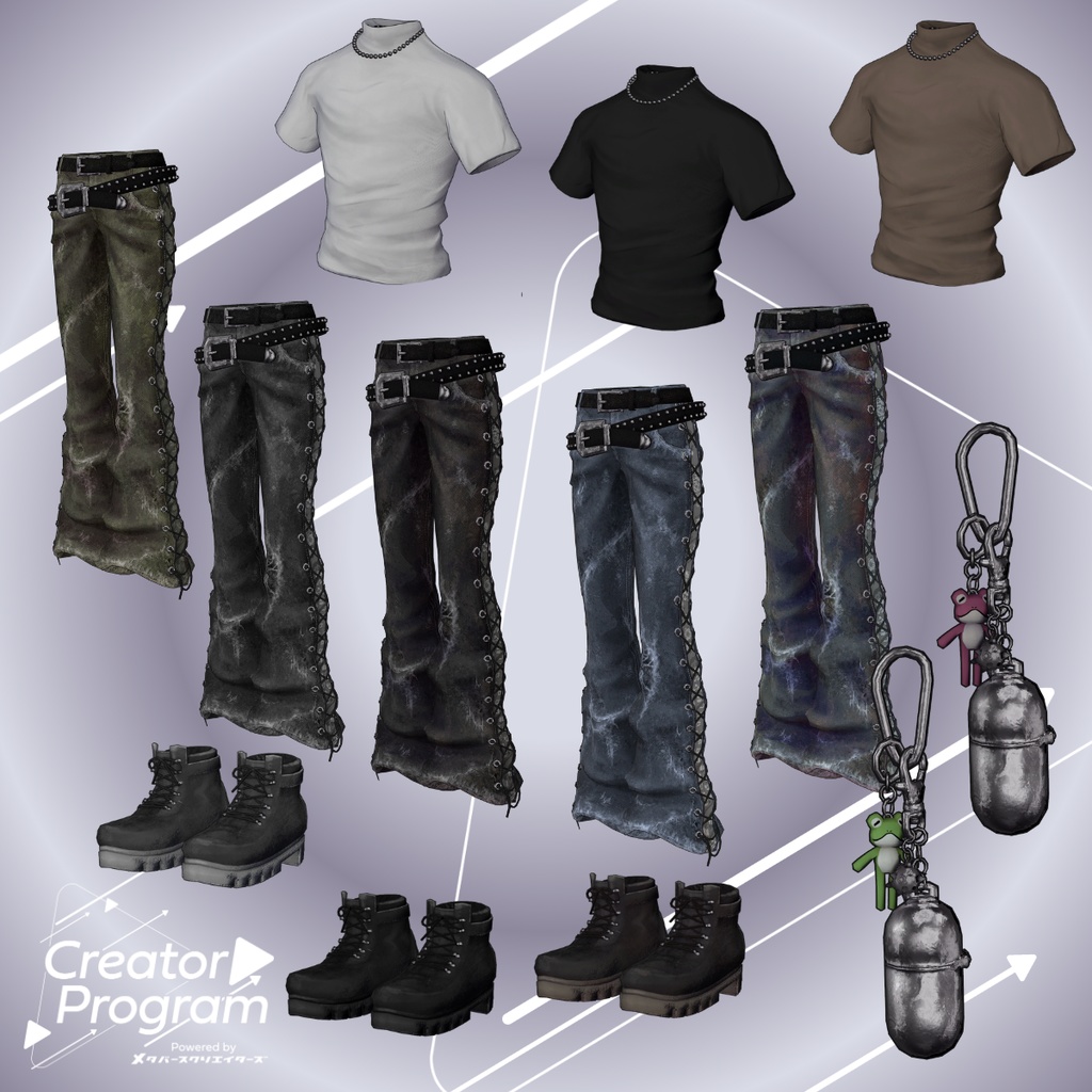 DustyLaceUp Streetwear - VRChat Men's Clothing / CP7