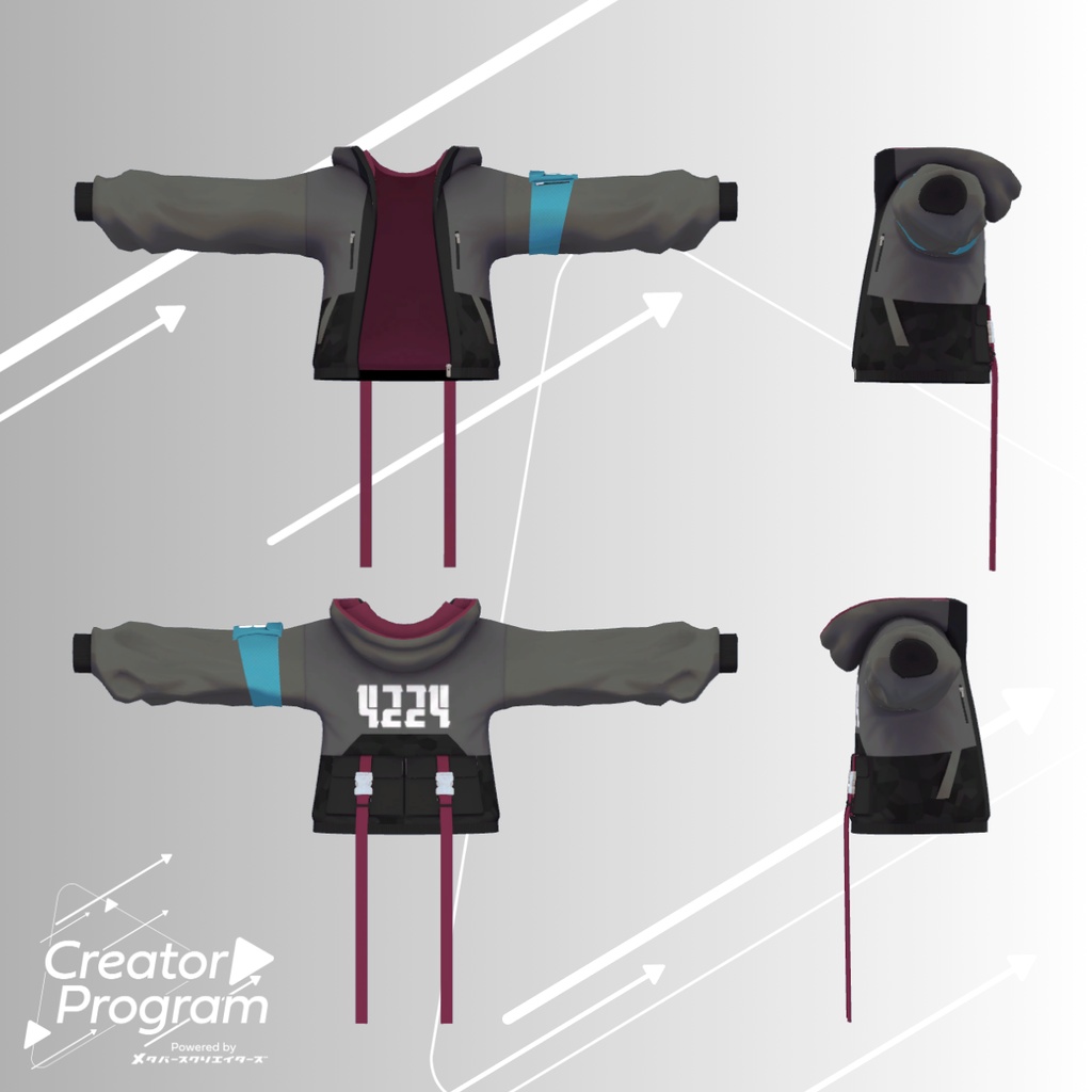 Cyberpunk No4224 Tech-wear Set - VRChat Men's Clothing / CP6