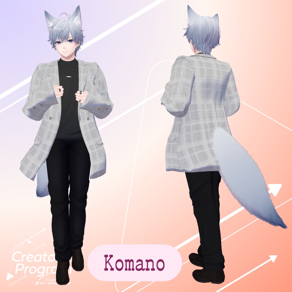 Spring Check Oversize Jacket Fullset - VRChat Men's Clothing/ CP5