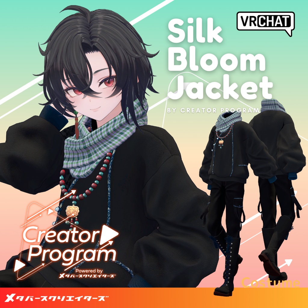 Silk Bloom Neo-Chinese Jacket Set - VRChat Men's Clothing / CP4 
