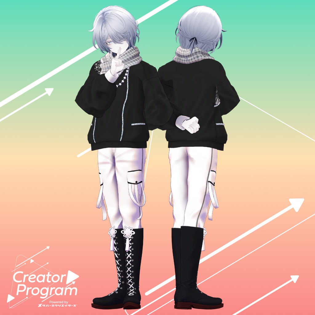 Silk Bloom Neo-Chinese Jacket Set - VRChat Men's Clothing / CP4