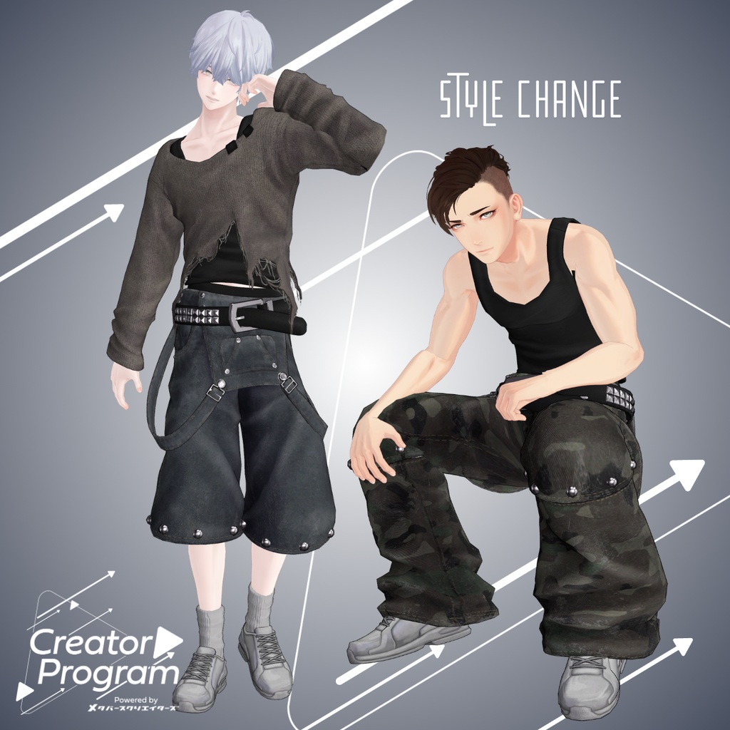 UNTHRDLayer: Street Wear Outfit Set - VRChat Men's Clothing / CP7