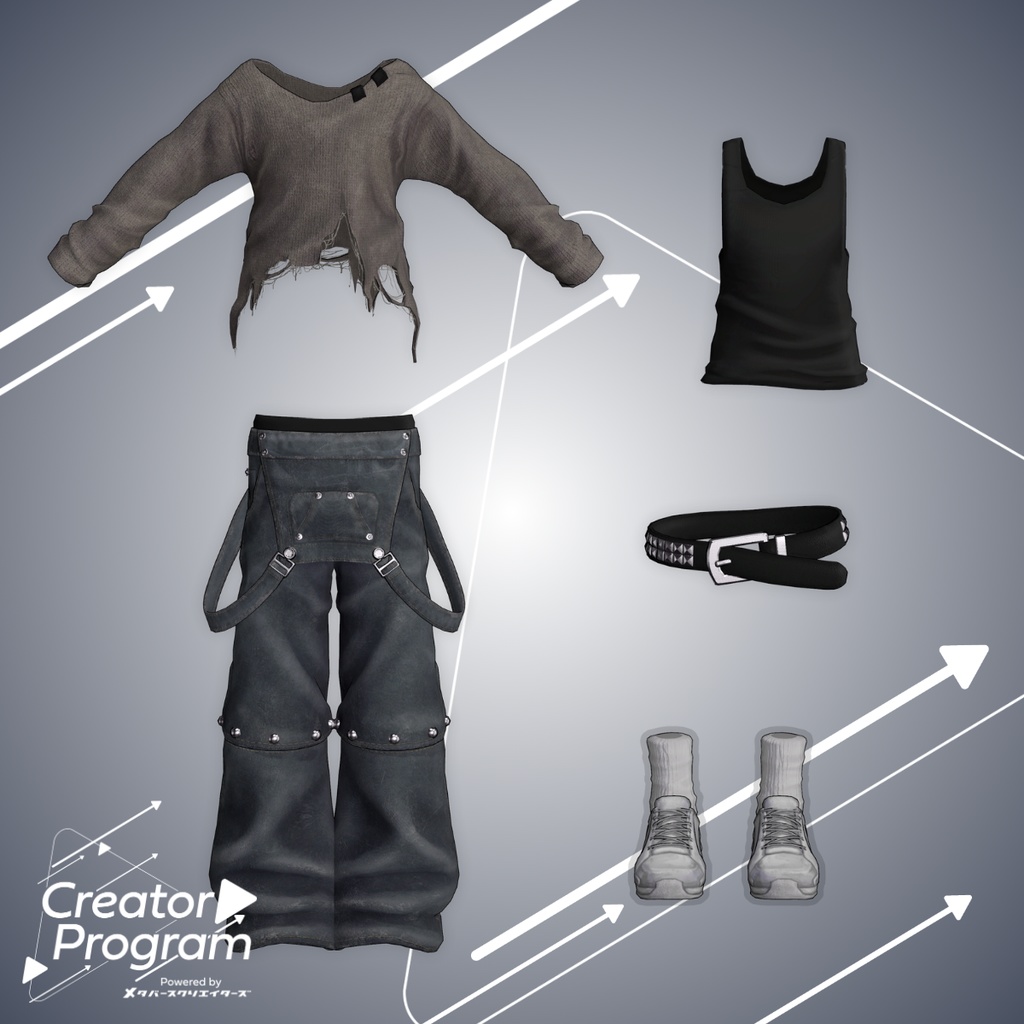 UNTHRDLayer: Street Wear Outfit Set - VRChat Men's Clothing / CP7