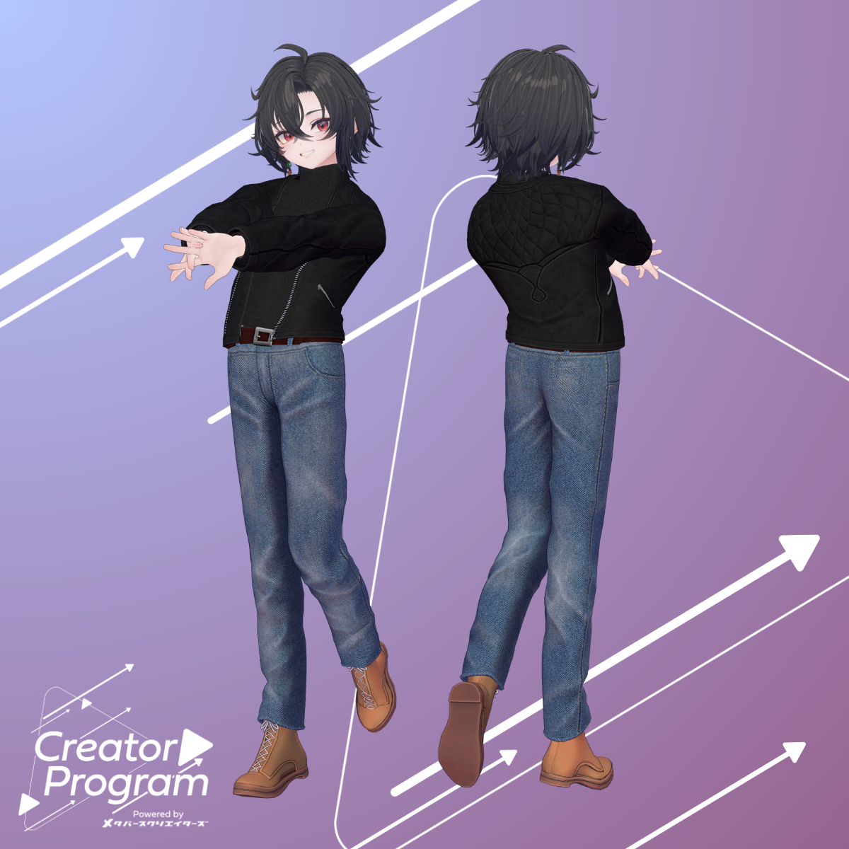 Biker Jacket Set - VRChat Men's Clothing / CP4 - MetaCreatorsTYO EN - BOOTH