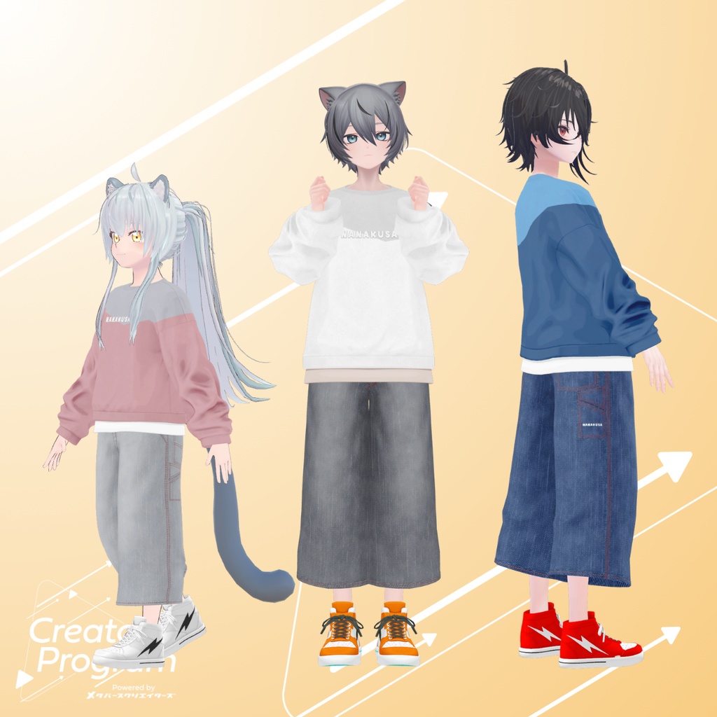 NANAKUSA Sweatshirt Set - VRChat Men's Clothing / CP6