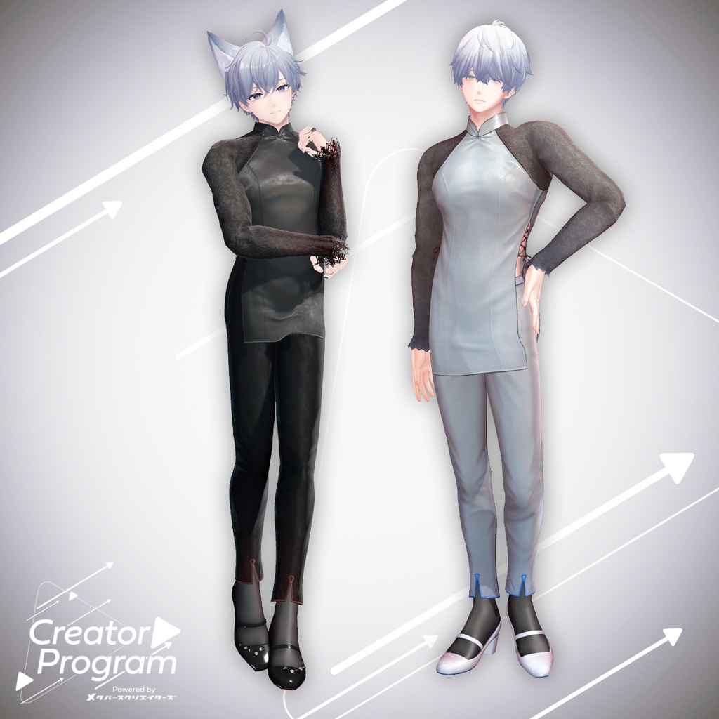 Eastern Song (Ao Dai-inspired satin outfit) - VRChat Men's Clothing / CP8