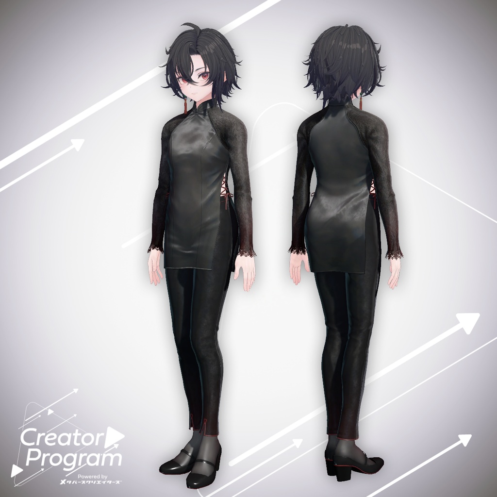 Eastern Song (Ao Dai-inspired satin outfit) - VRChat Men's Clothing / CP8