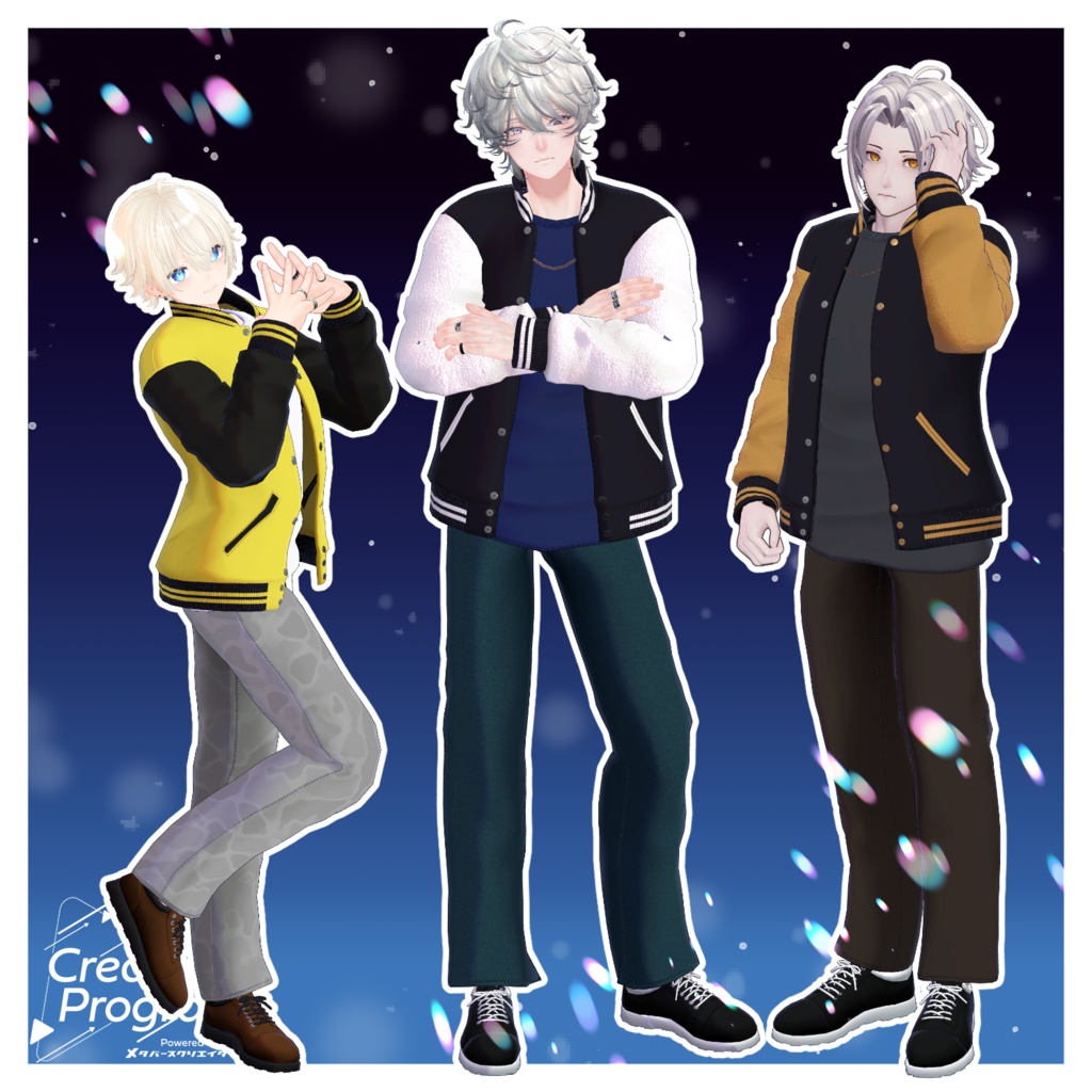 MidnightStadium Blouson Set - VRChat Men's Clothing/ CP1