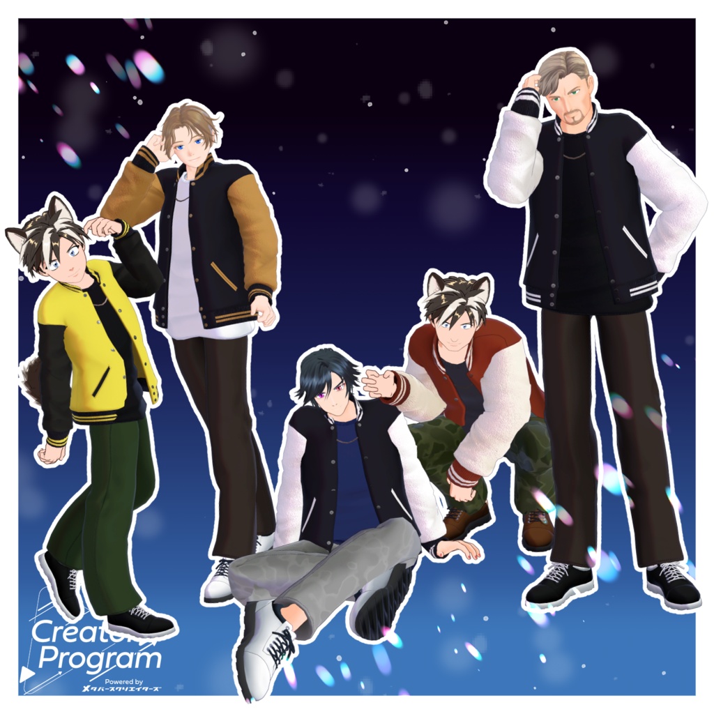 MidnightStadium Blouson Set - VRChat Men's Clothing/ CP1