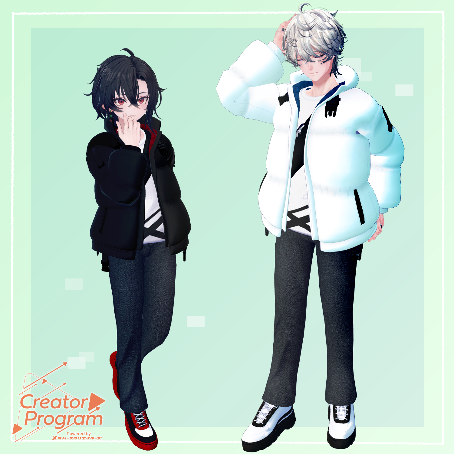 Fluffy Down Jacket Set - VRChat Men's Clothing / CP5 - MetaCreatorsTYO ...