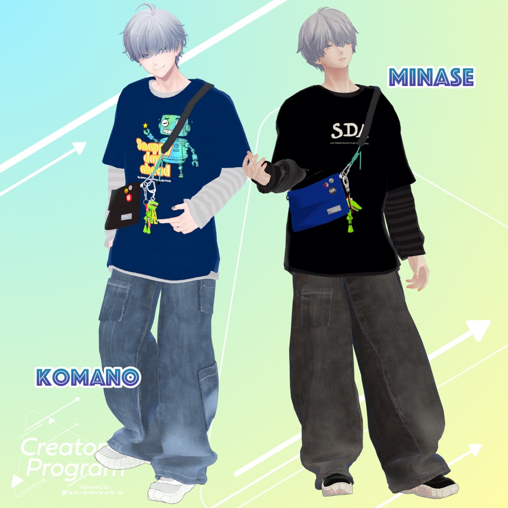 SnappyDayAhead Casual T-shirt & Jeans set - VRChat Men's Clothing / CP9