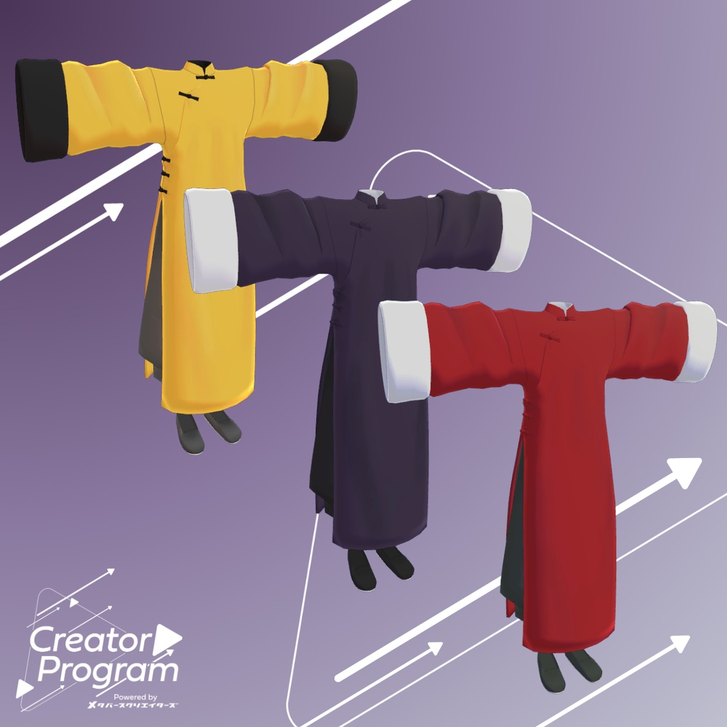 SuFu - Silent Silk Chinese Changpao - VRChat Men's Clothing / CP3