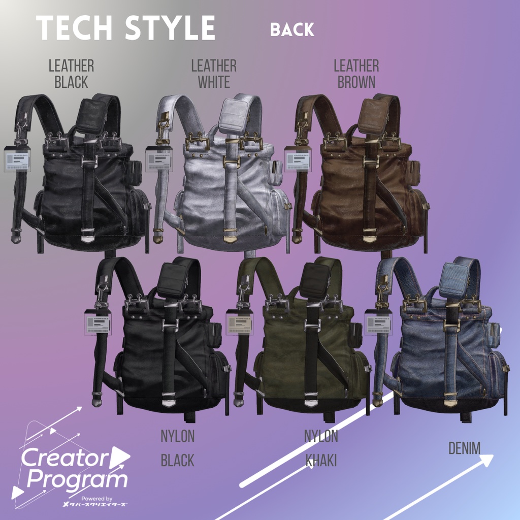 StyleShift Backpack (3 Styles included: Casual & Punk & Tech) / CP7