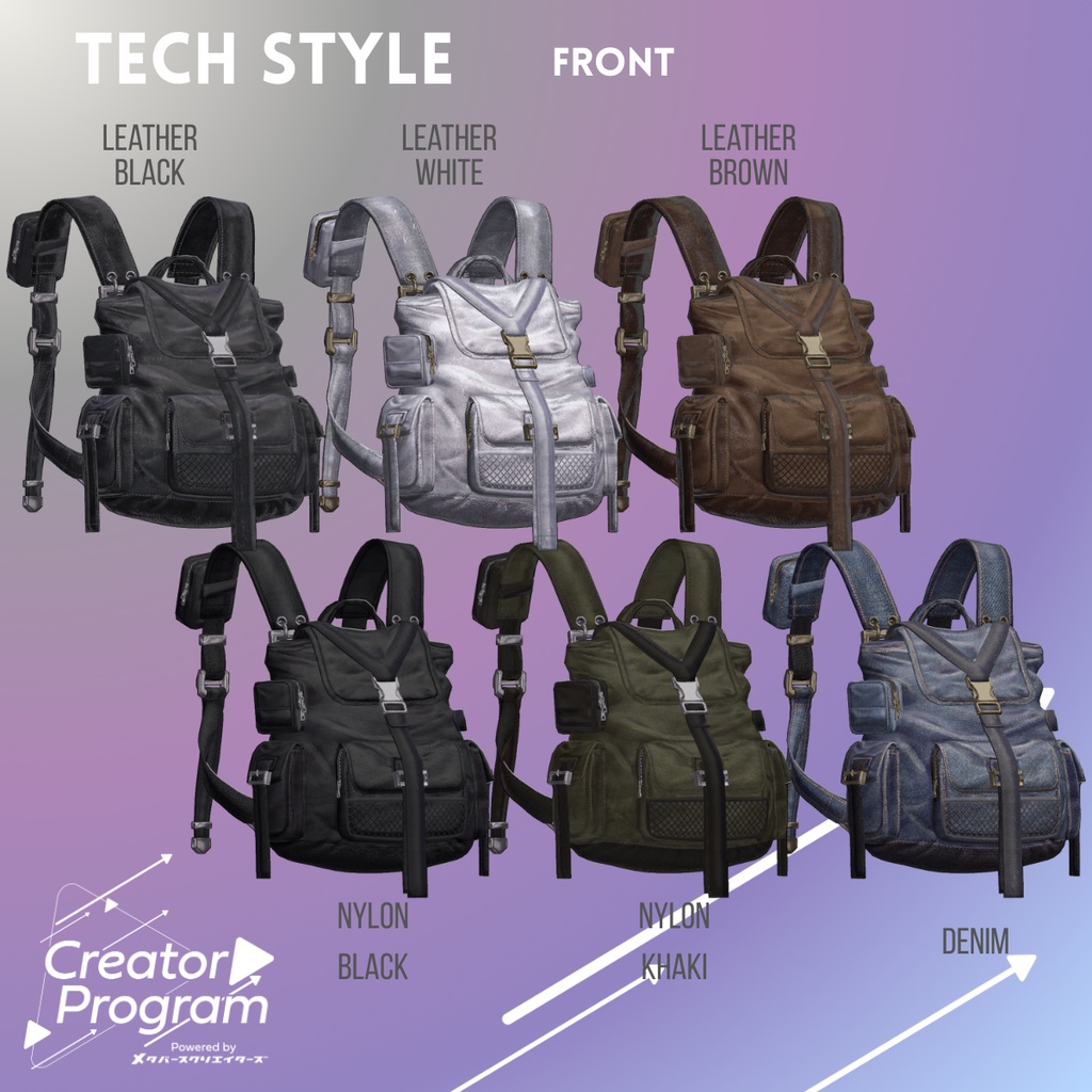 StyleShift Backpack (3 Styles included: Casual & Punk & Tech) / CP7