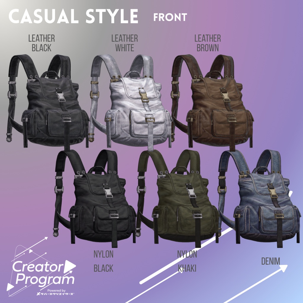StyleShift Backpack (3 Styles included: Casual & Punk & Tech) / CP7