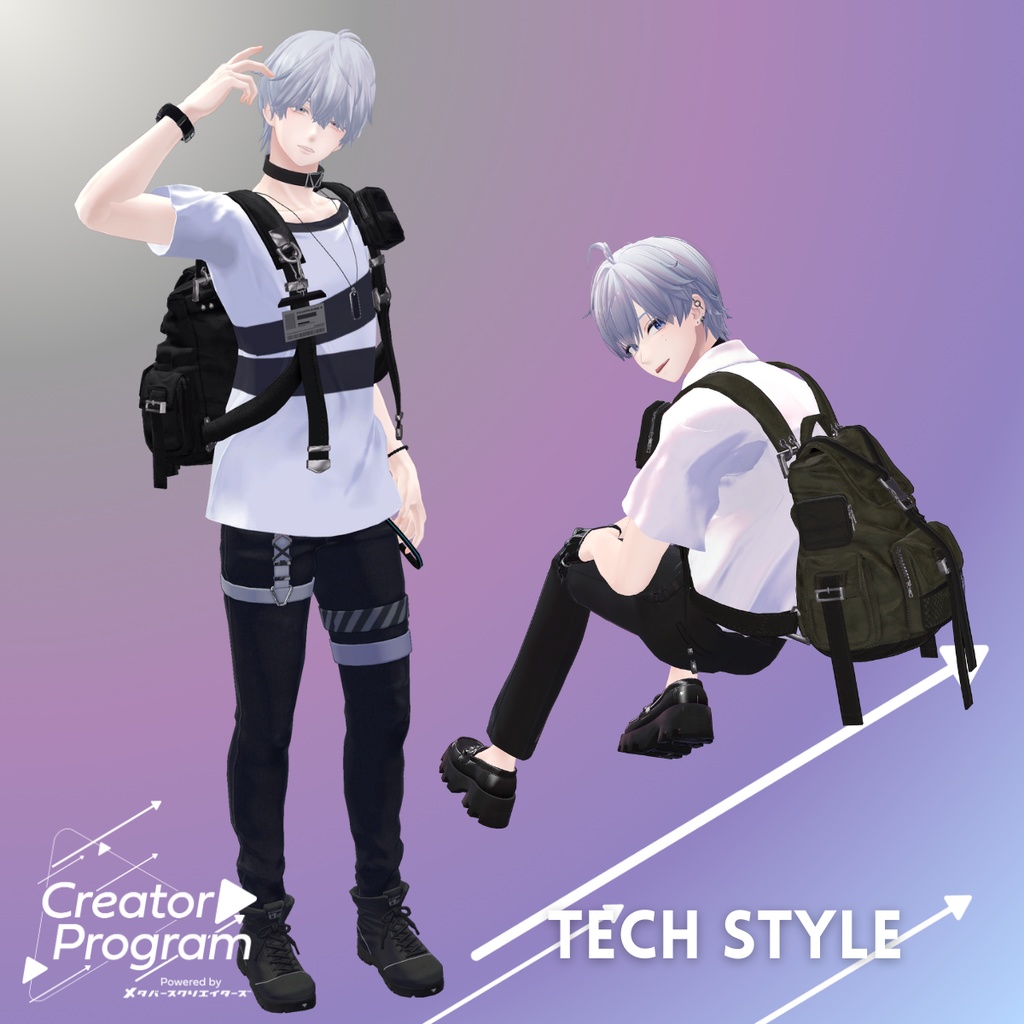 StyleShift Backpack (3 Styles included: Casual & Punk & Tech) / CP7