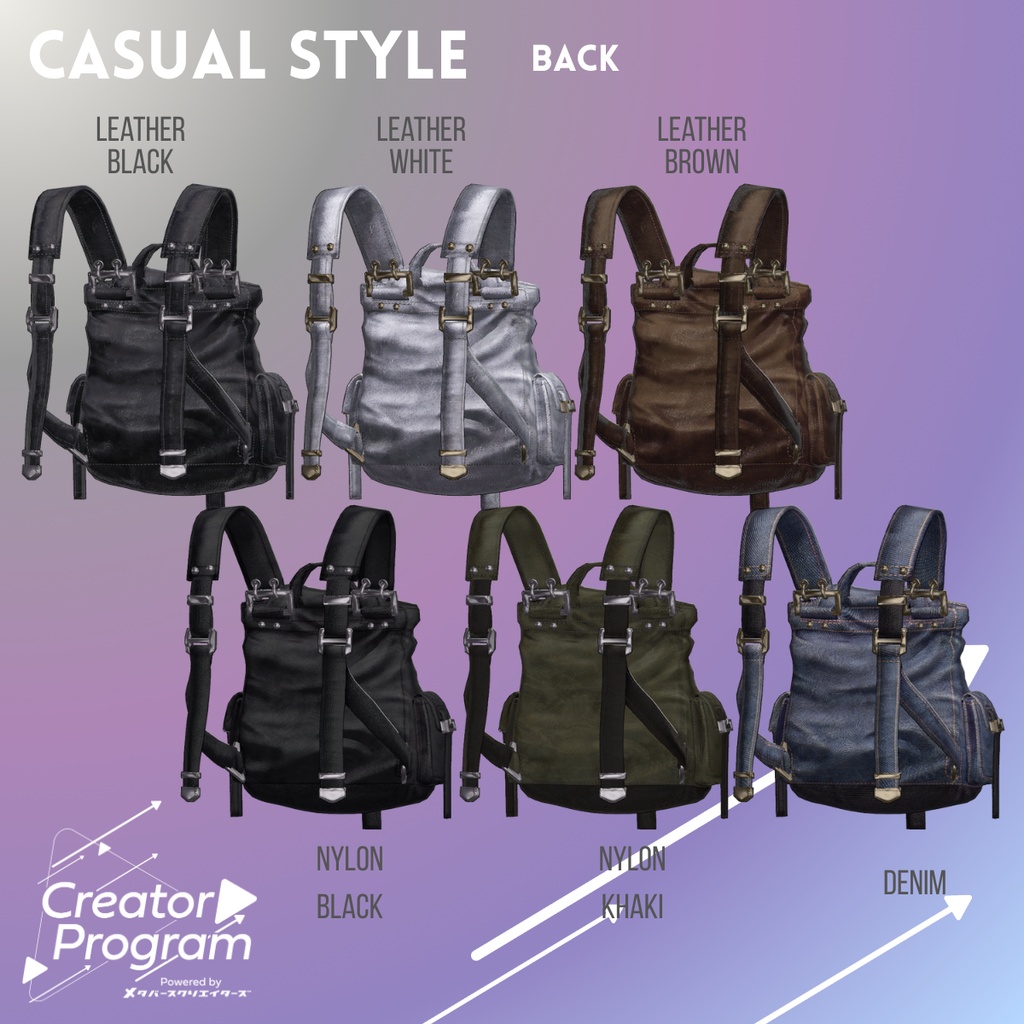 StyleShift Backpack (3 Styles included: Casual & Punk & Tech) / CP7