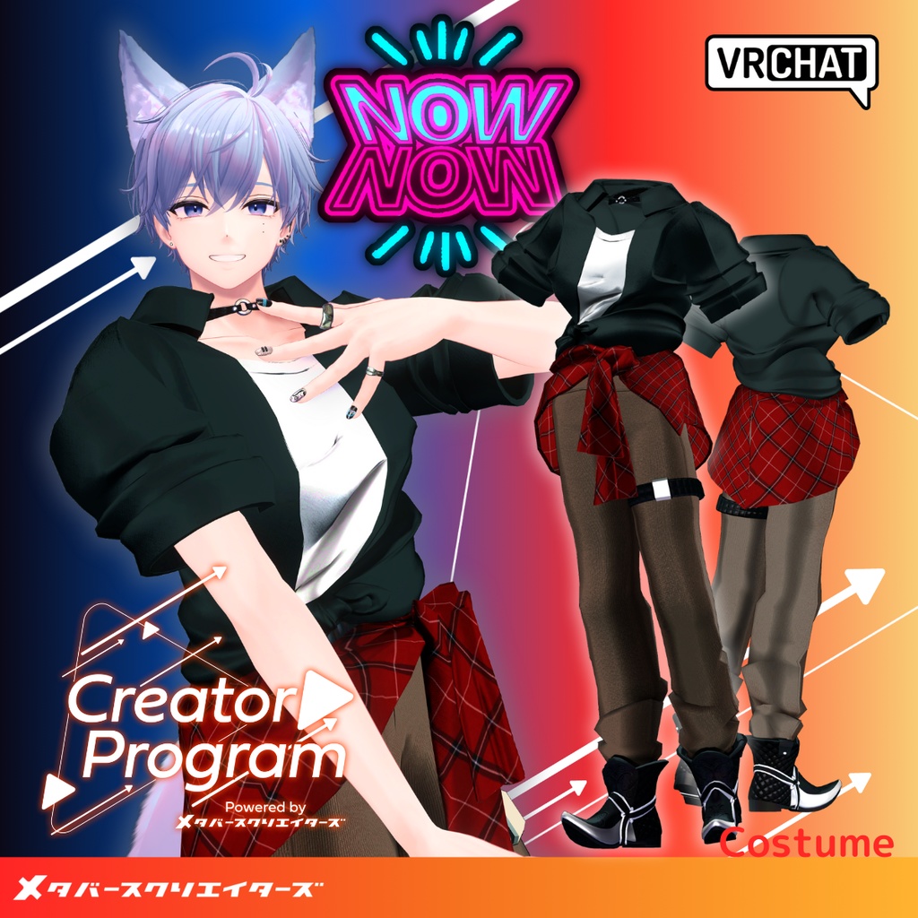 NowNow: Neo Vintage Pop Outfit - VRChat Men's Clothing / CP2