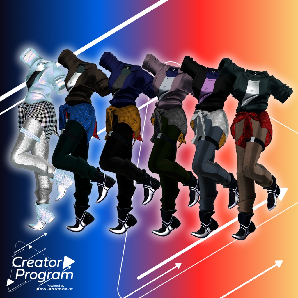 NowNow: Neo Vintage Pop Outfit - VRChat Men's Clothing / CP2