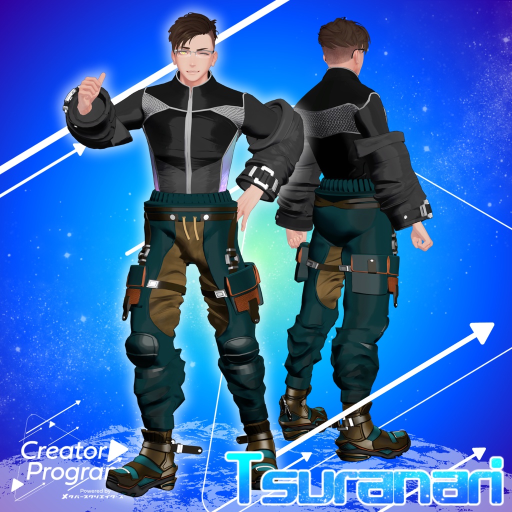 Yugeki Climber: Cyber Explorer Fit - VRChat Men's Clothing / CP2