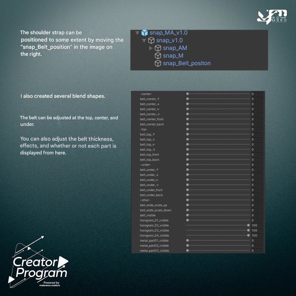 "Snap" Cyber Holo Shoulder Bag - VRChat Gimmicky Avatar Accessory / CP21