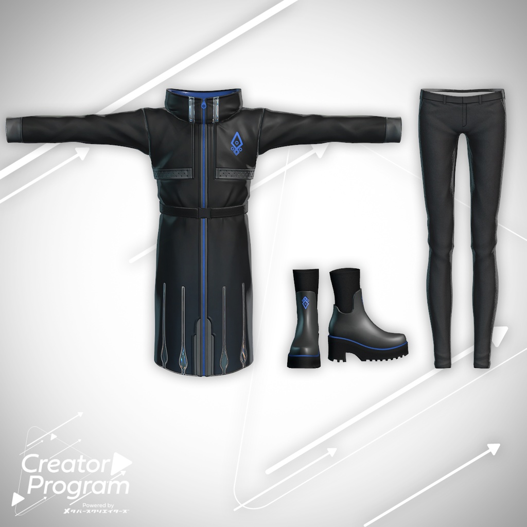 Pearl Rain Tech Coat - VRChat Men's Clothing / CP8