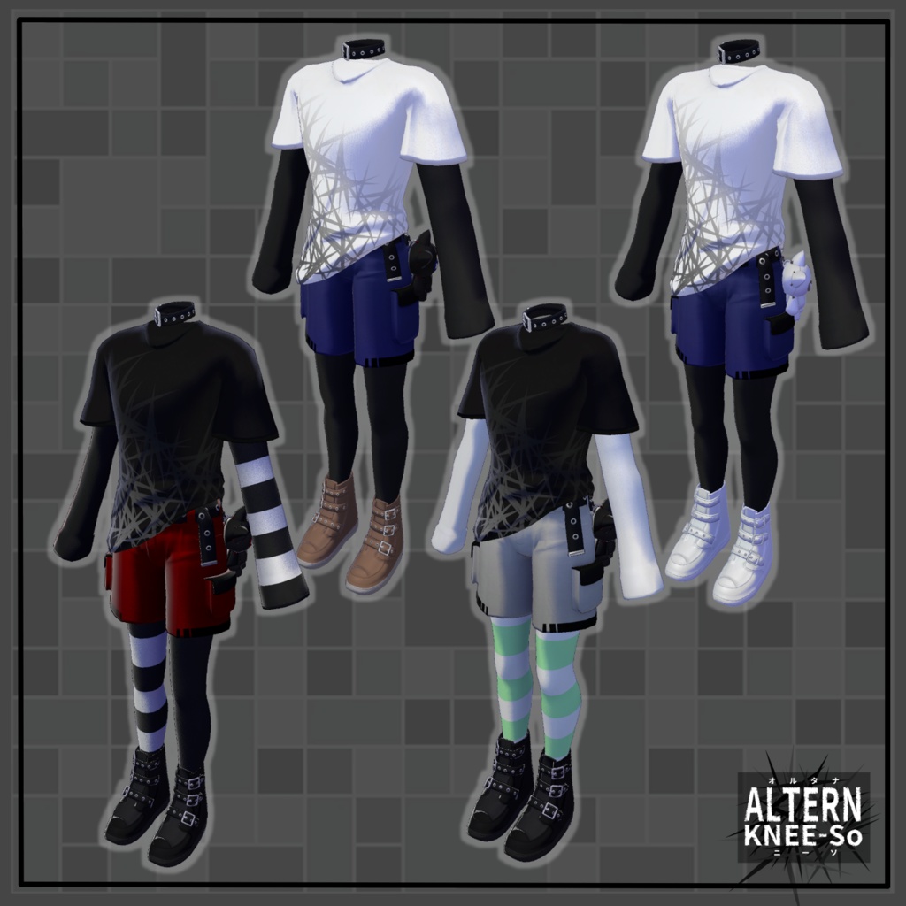ALTERN KNEE-So - VRChat Men's Clothing / CP5