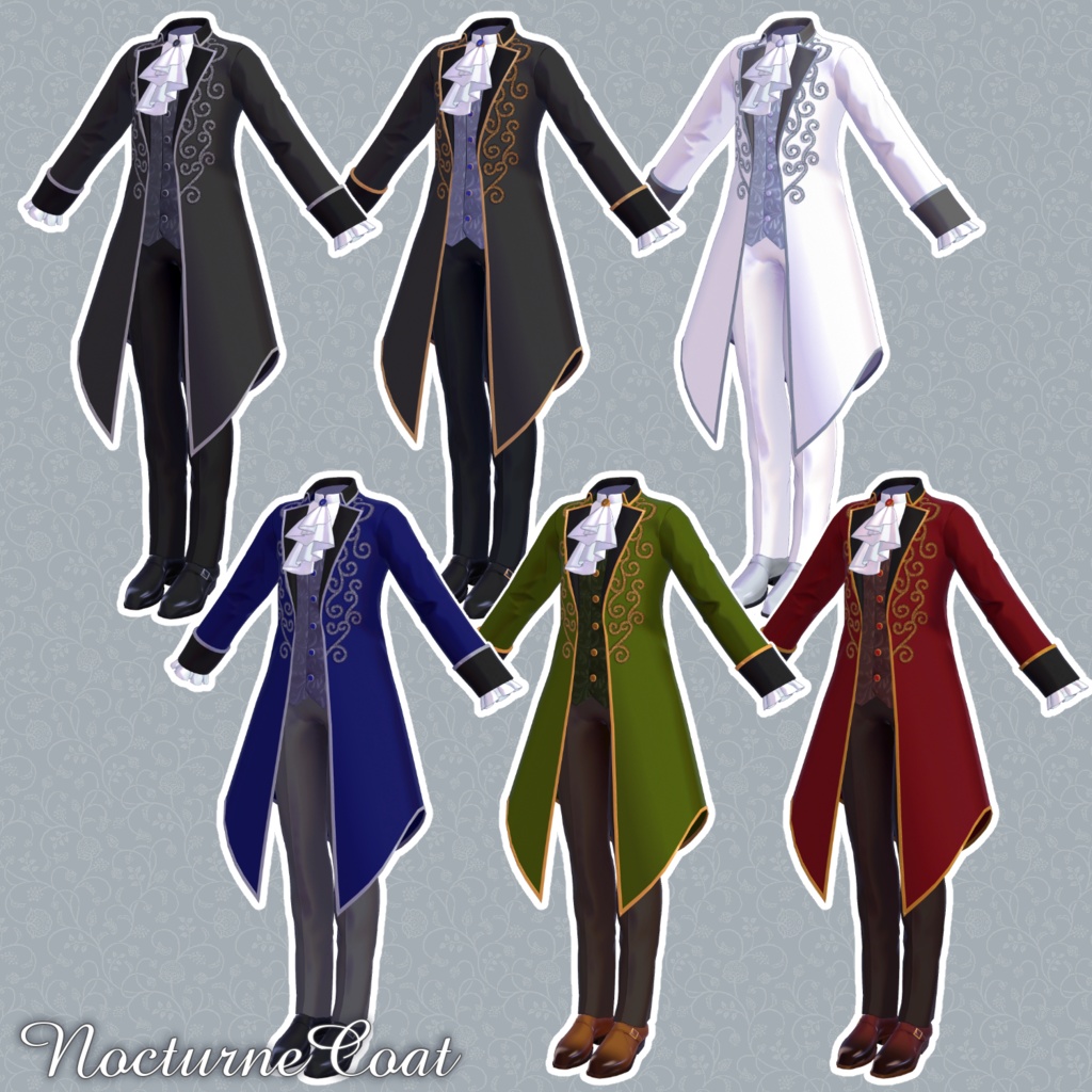NocturneCoat - VRChat Men's Clothing / CP1