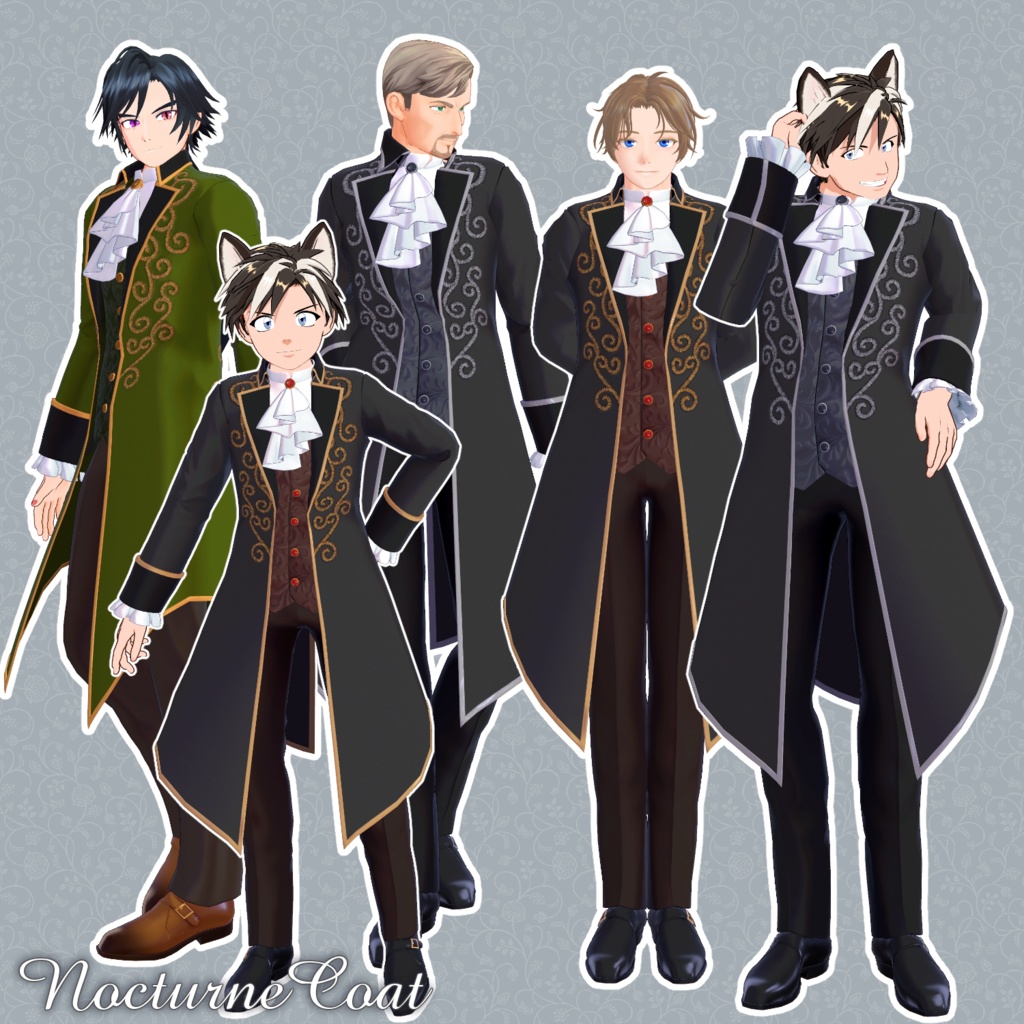 NocturneCoat - VRChat Men's Clothing / CP1