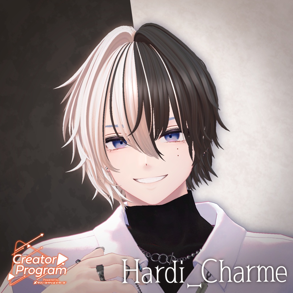 Hardi_Charme (Asym Half-Up Hair) - VRChat Hair / CP18