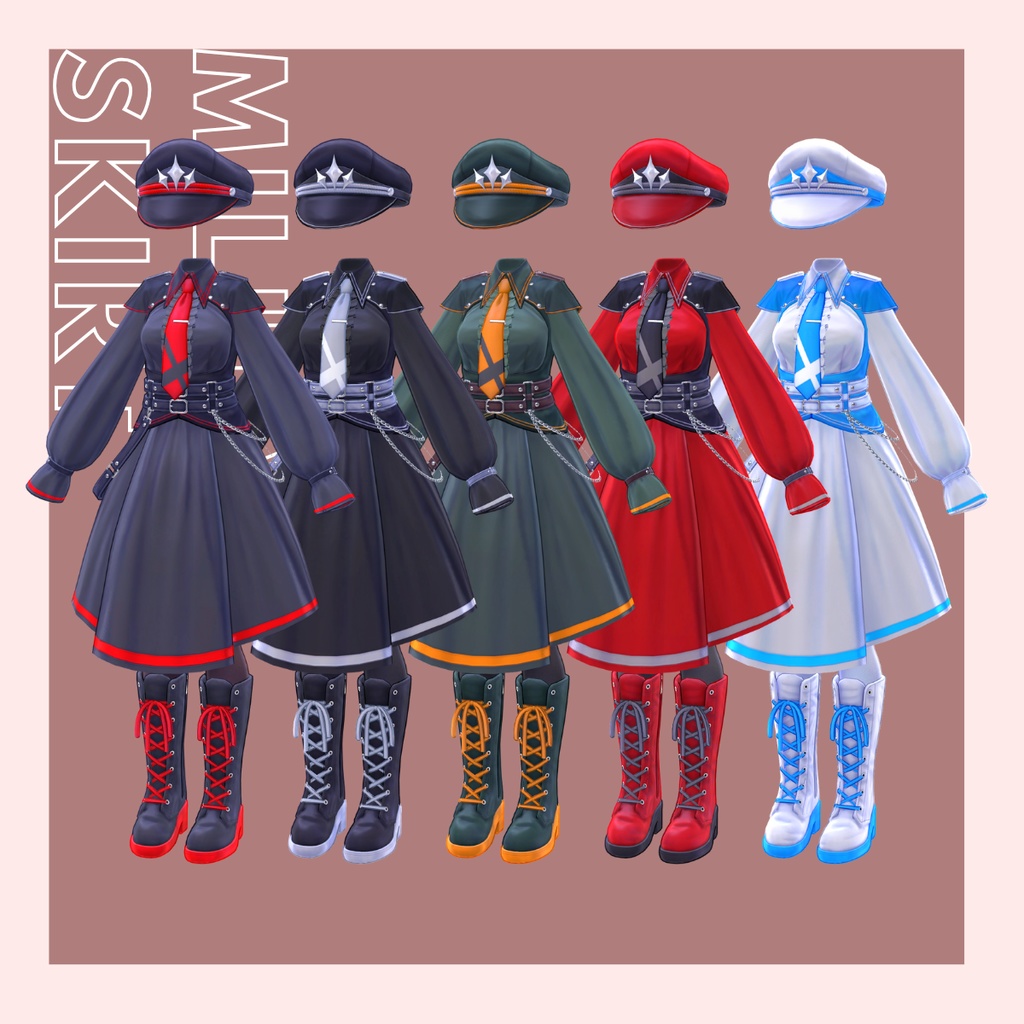 Military Skirt - VRChat Women's Clothing / CP31