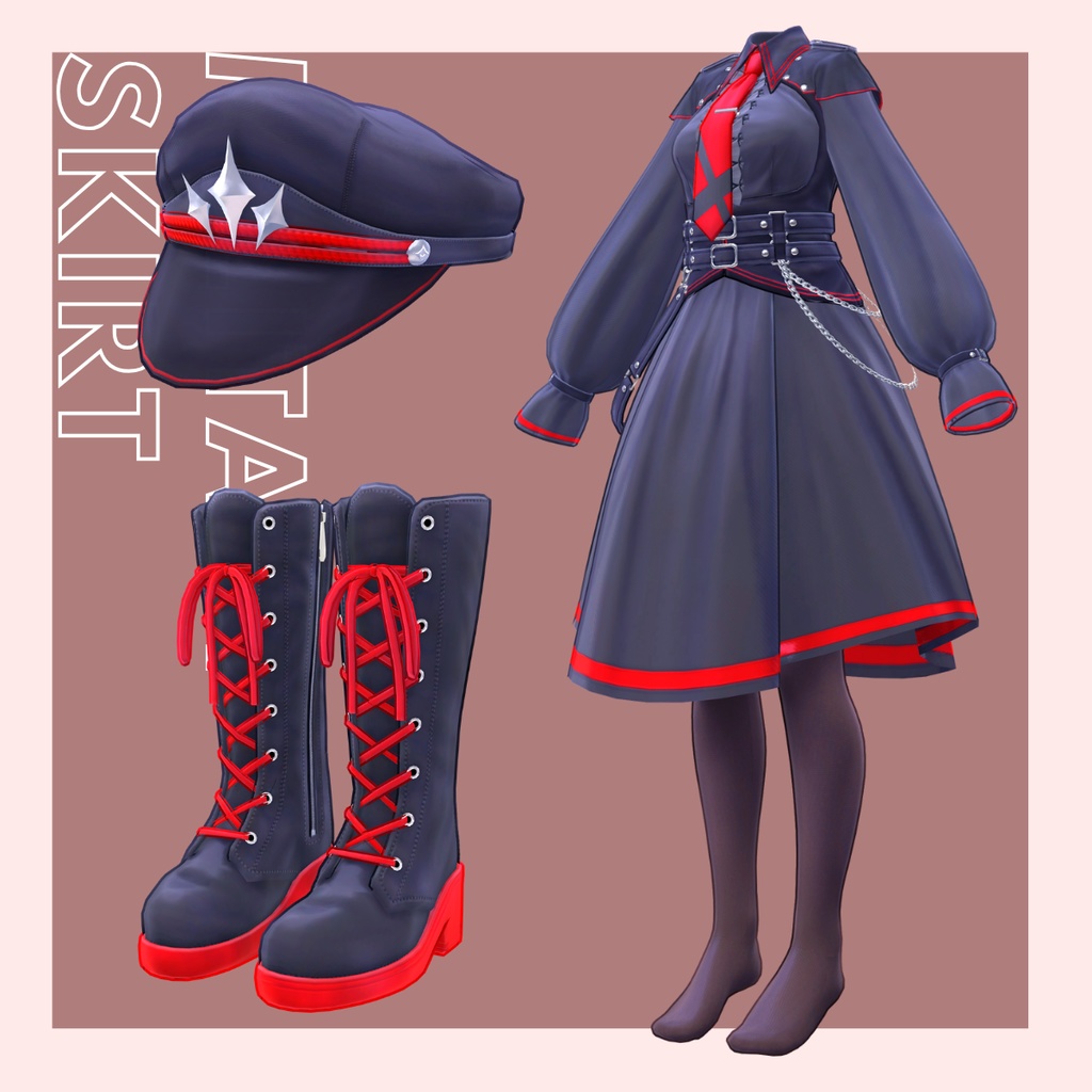 Military Skirt - VRChat Women's Clothing / CP31