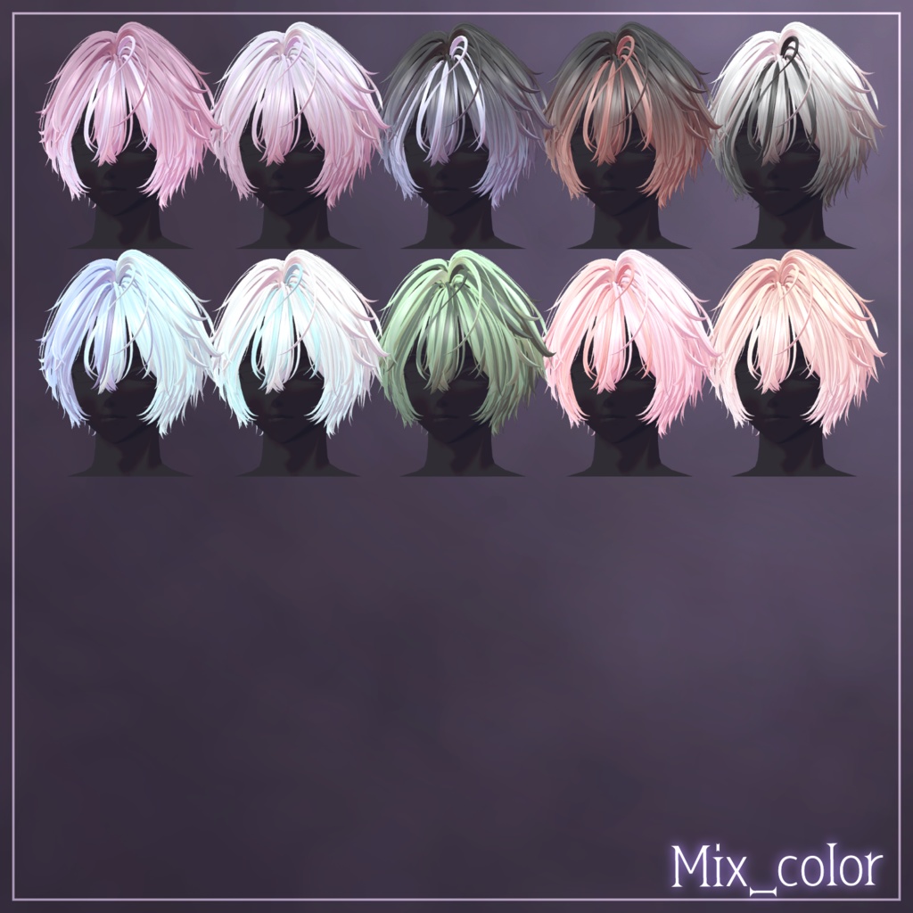 chiaro di luna - VRChat Hair / CP14