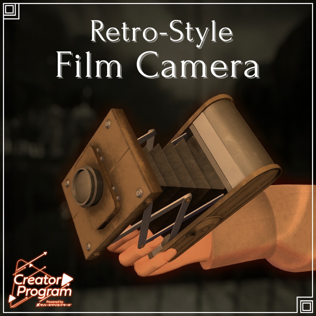 Retro-Style Film Camera - VRChat Gimmicky Avatar Accessory