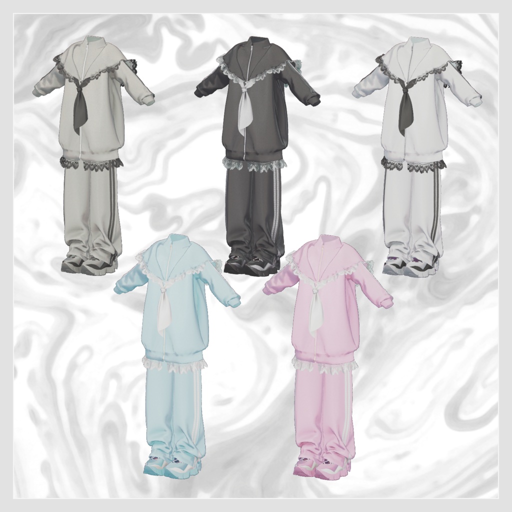 Sailorcollar Trackesuit - VRChat Men's Clothing / CP38
