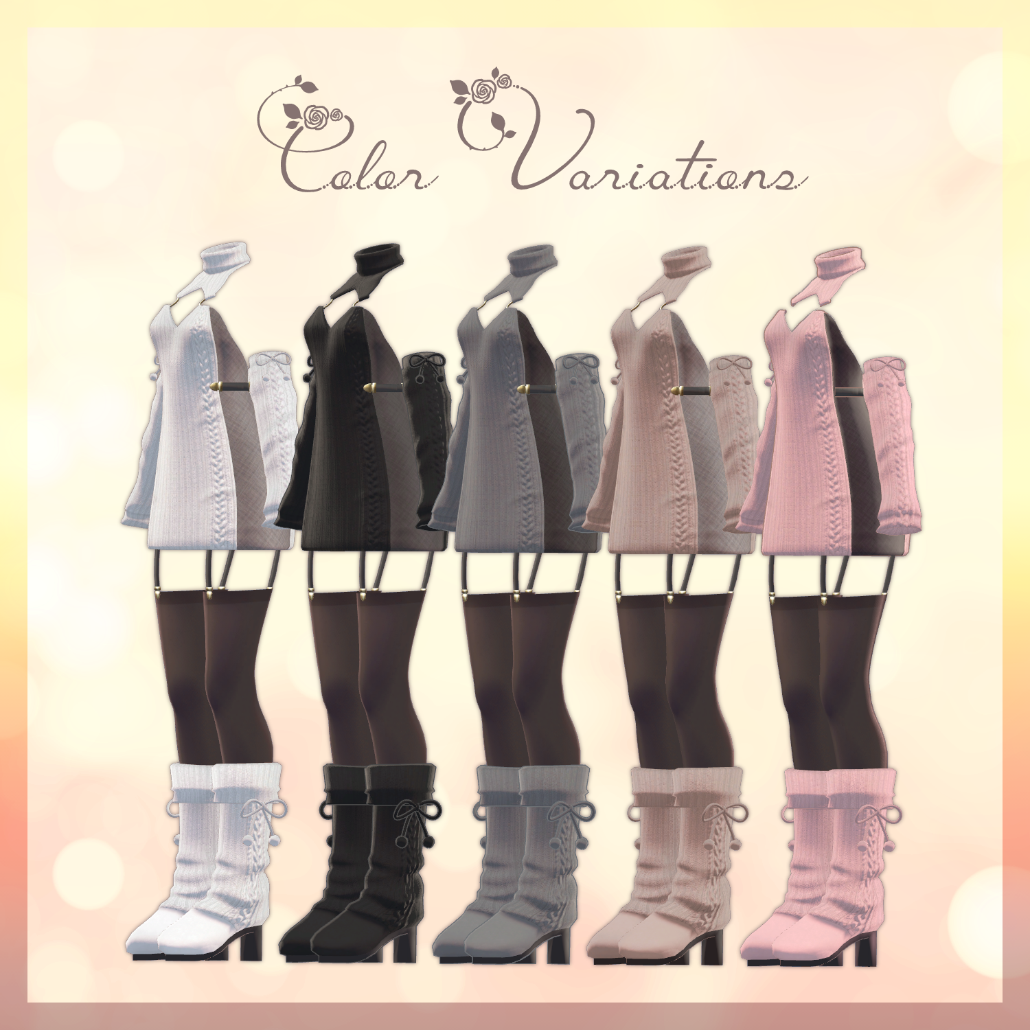 Vrchat White Robe WinterLily - VRChat Women's Clothing / CP35 - MetaCreatorsTYO EN - BOOTH