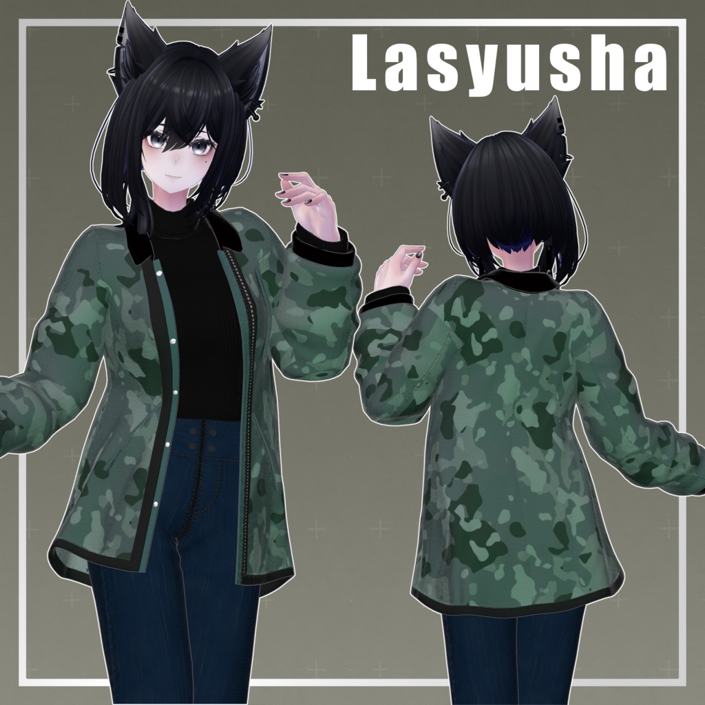 Military Jacket Outfit - VRChat Women's Clothing / CP36