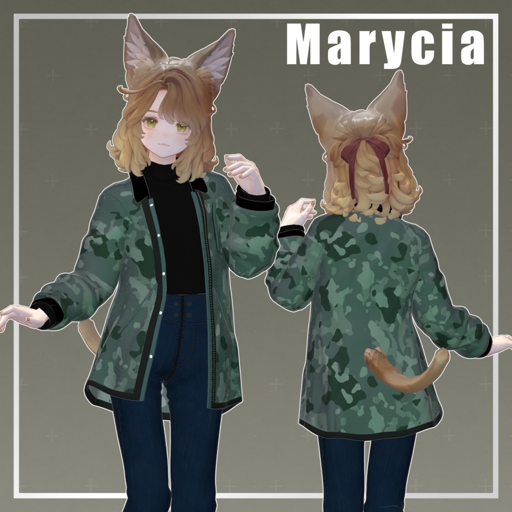Military Jacket Outfit - VRChat Women's Clothing / CP36