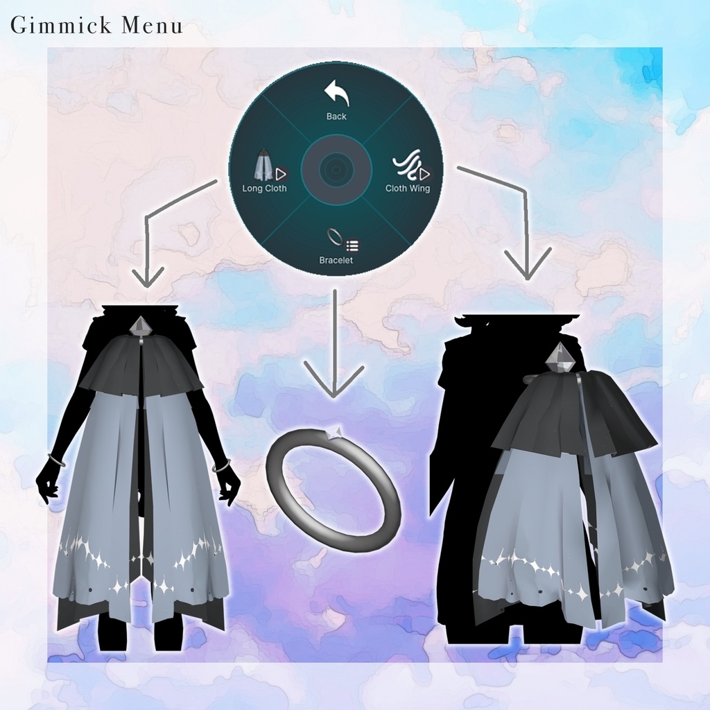 Cloth Wing - VRChat Avatar Accessory / CP26