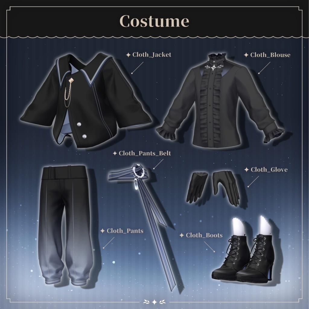 -Shizune- -Original 3D Model for VRChat #雫峰3D #Shizune3D / AC3