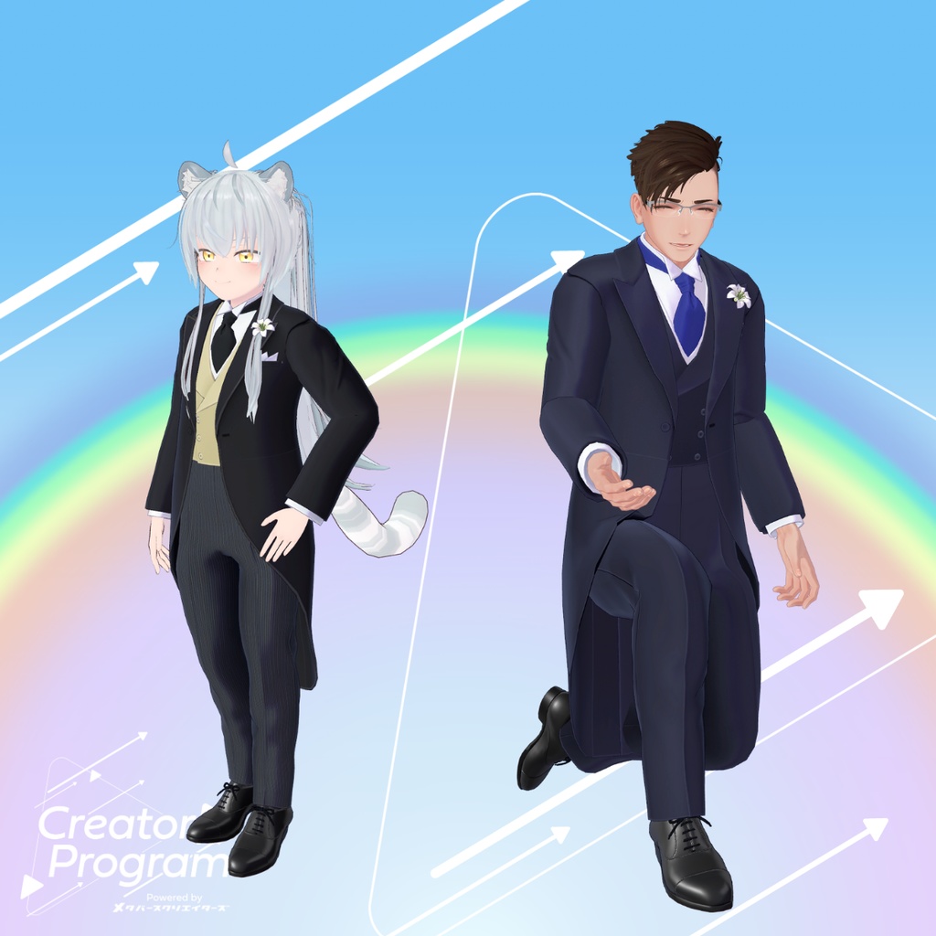 Ascot Elegance Tailcoat - VRChat Men's Clothing / CP1