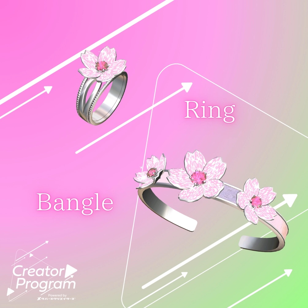Sakura Blooming Accessories - VRChat Avatar Accessory / CP15