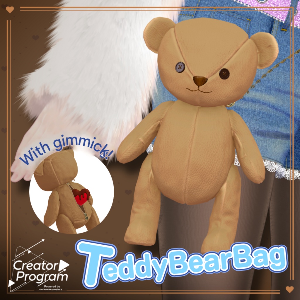 TeddyBearBag - VRChat Gimmicky Avatar Accessory / CP33