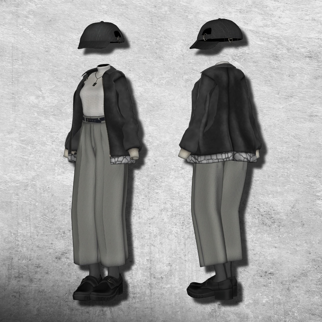 City winter street Coordination - VRChat Women's Clothing / CP32