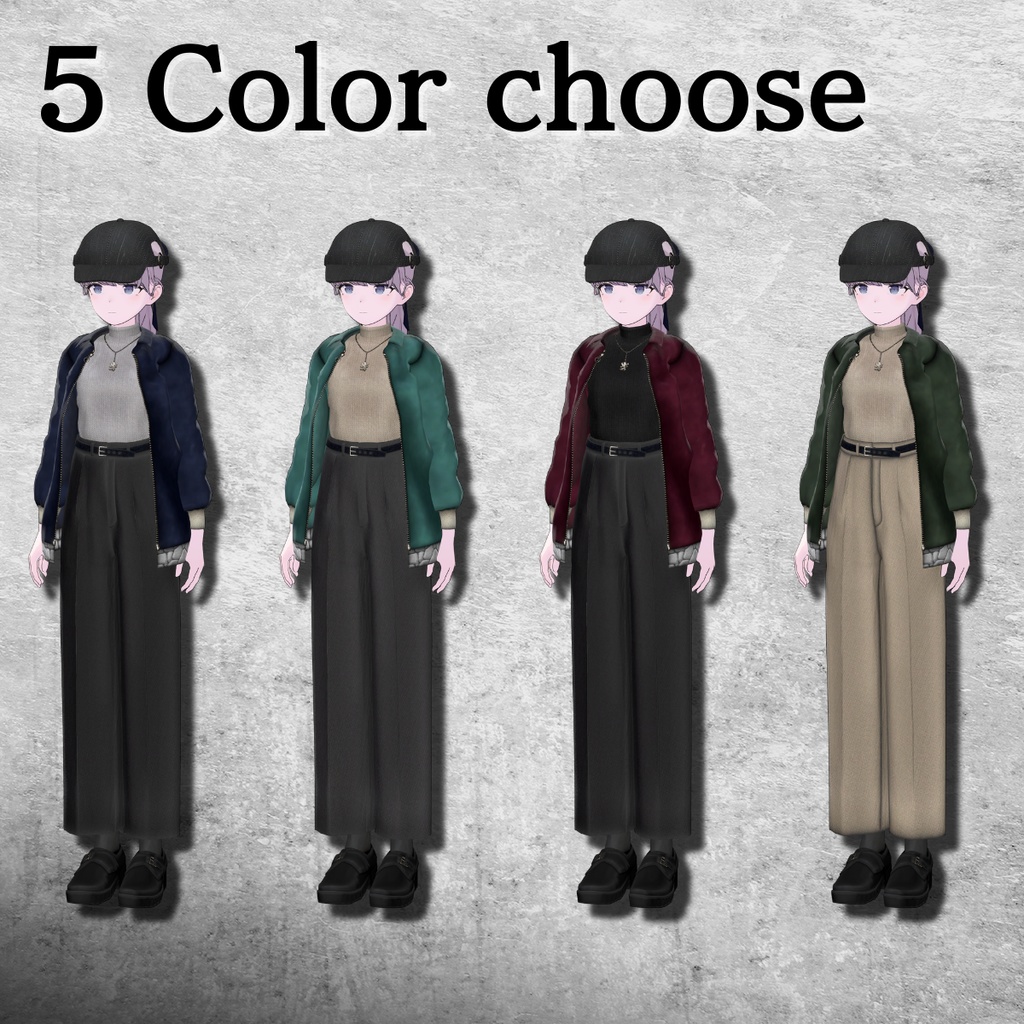 City winter street Coordination - VRChat Women's Clothing / CP32