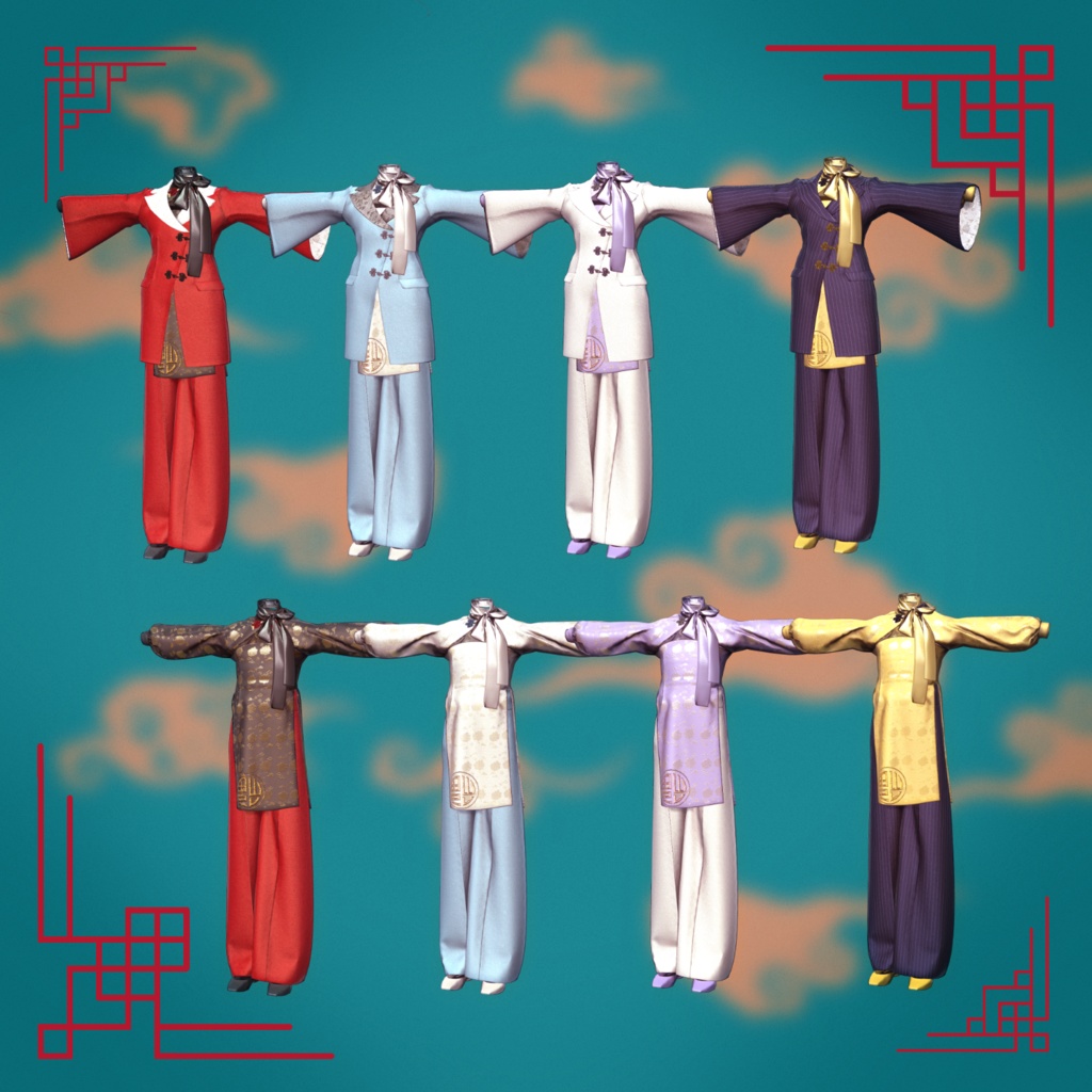 DAO-FU Chinese suit - VRChat Men's Clothing / CP38
